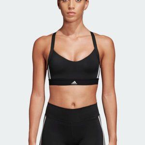 Adidas All Me 3-Stripes Sports Bra - Black/White
